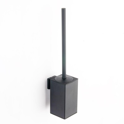 Black square design Modern Bathroom wall mount Stainless Steel Toilet Brush