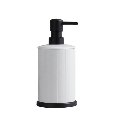 500 ml white Round design freestanding metal hand soap dispenser