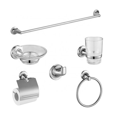 6 pieces Home Hardware Zinc Alloy chrome Bathroom Hardware Accessories Set