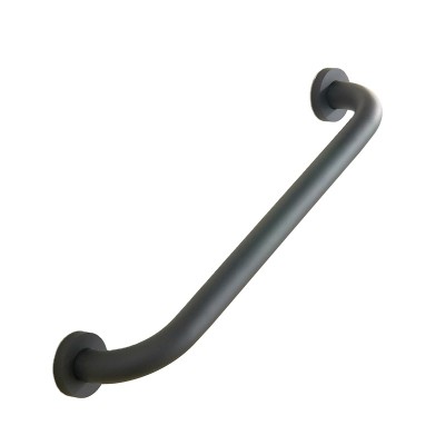 Wall Mounted Toilet Stainless Steel Matt Black Safety Strong Metal Toilet Safety Grab Bar