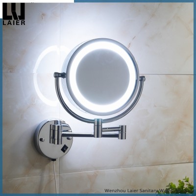 Ovente Battery Operated LED Lighted Wall Mount Vanity Makeup Mirror 8 Inch