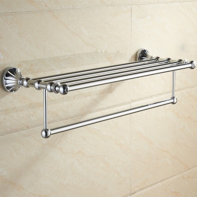 hot sale America Style Zinc Alloy Bathroom Towel Shelf chrome Plated Towel Rails For Shower Room