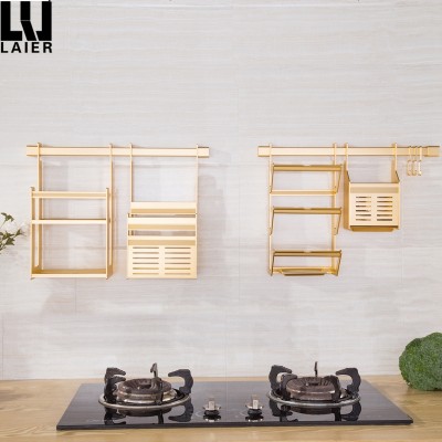 Housewares supplies multi tier wall hanging kitchen organizer spice storage bolder rack