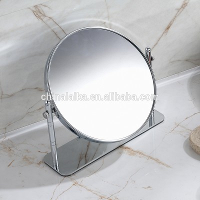 desktop 3x magnifying makeup smart mirror bathroom accessories double-sided 6 inch round swivel chrome unique deco mirrors