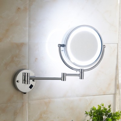 6 Inch 3x Magnification Wall Mount Makeup Mirror chrome hotel bathroom mirror