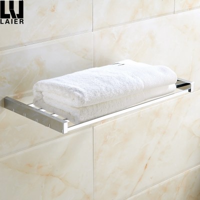 Multi-functional Factory supplier Zinc alloy Polish Bathroom accessories Wall mounted towel shelf with crystal