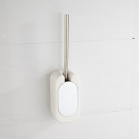 Creative Wall Mounted White Toilet Brush Holder , Bathroom Hardware Product,Bathroom Accessories