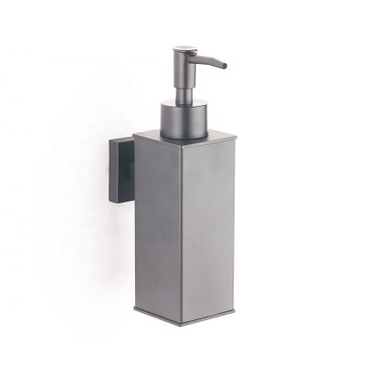 Black square design SS 304 stainless steel manual liquid soap dispenser