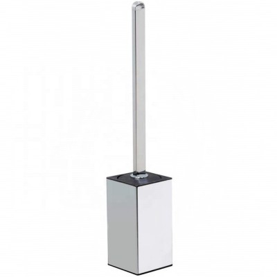 Modern Bathroom Standing-up Chrome Finish Stainless Steel Toilet Brush Holder For hotel Decor