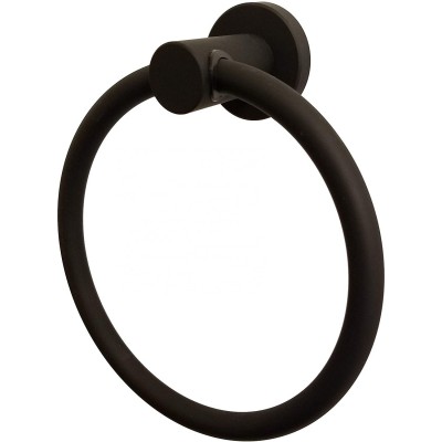 Matte Black Bathroom hardware Circular Hand Towel Holder Stainless Steel Towel Ring